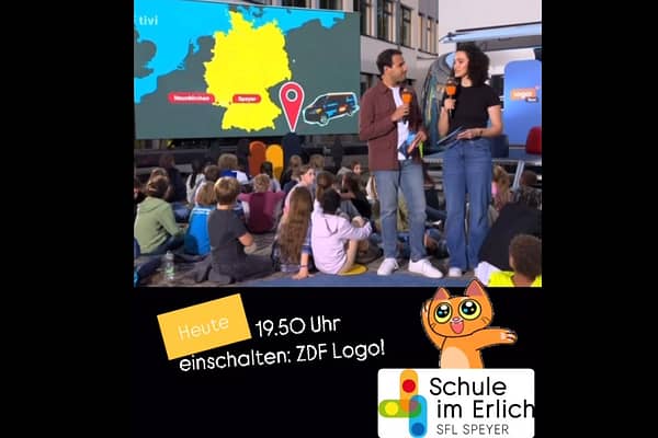 Station der ZDF logo! Tour im Erlich